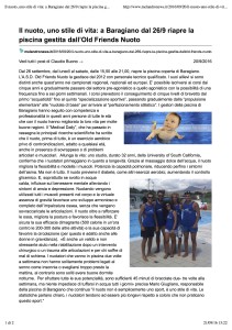 Il nuoto, uno stile di vita: a Baragiano dal 26:9 riapre la piscina gestita dall’Old Friends Nuoto | Melandro News